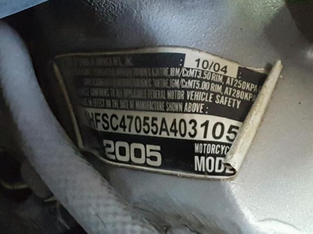 1HFSC47055A403105 - 2005 HONDA GL1800 SILVER photo 10