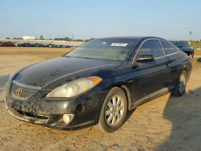 4T1CE38P44U807861 - 2004 TOYOTA CAMRY SOLA BLACK photo 2