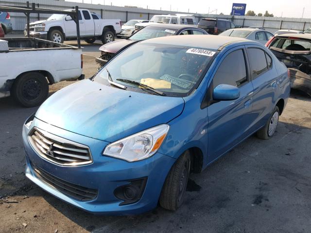 ML32F3FJ0HHF17410 - 2017 MITSUBISHI MIRAGE G4 BLUE photo 2