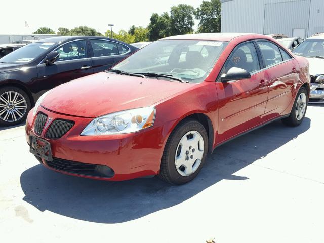 1G2ZF58BX74166087 - 2007 PONTIAC G6 VALUE L RED photo 2