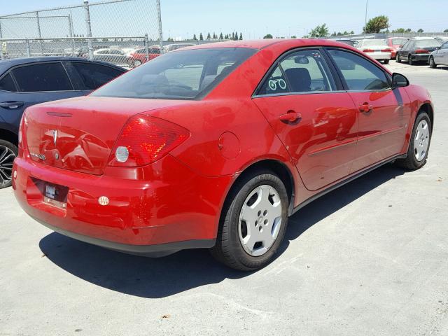 1G2ZF58BX74166087 - 2007 PONTIAC G6 VALUE L RED photo 4