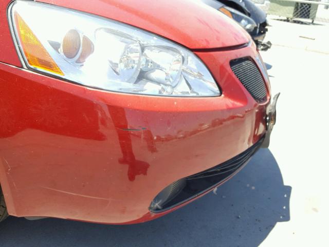 1G2ZF58BX74166087 - 2007 PONTIAC G6 VALUE L RED photo 9