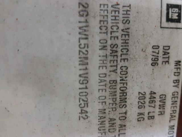 2G1WL52M1V9102542 - 1997 CHEVROLET LUMINA BAS იასამნისფერი ფოტო 10