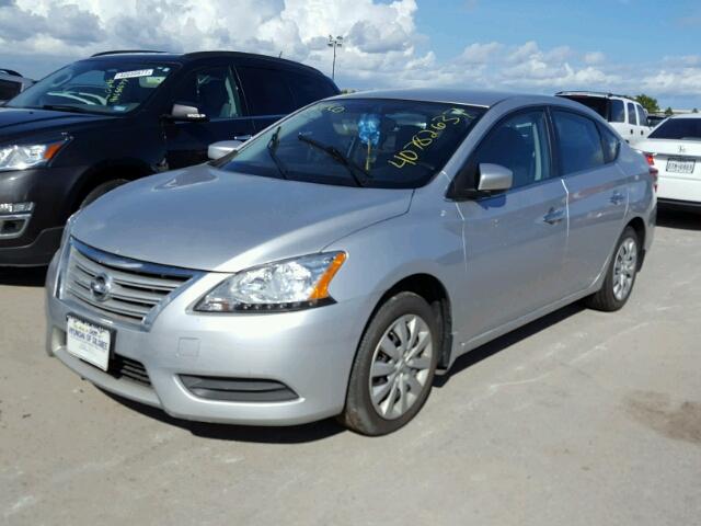 3N1AB7AP9FY257016 - 2015 NISSAN SENTRA S SILVER photo 2