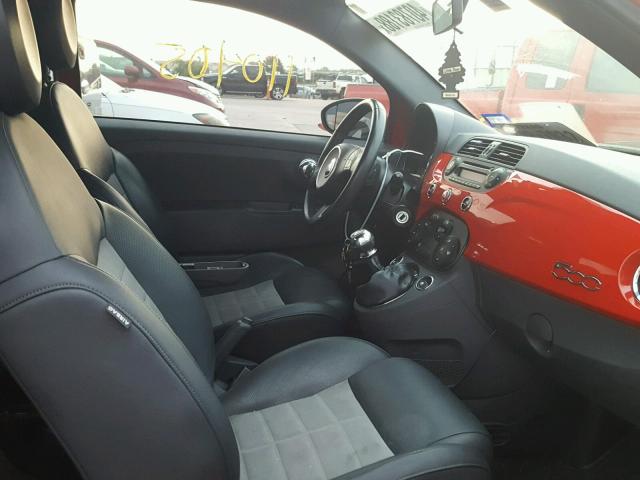 3C3CFFBR9CT127920 - 2012 FIAT 500 SPORT RED photo 5