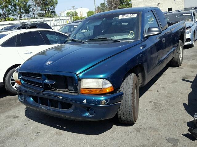 1B7FL22P2WS638805 - 1998 DODGE DAKOTA GREEN photo 2