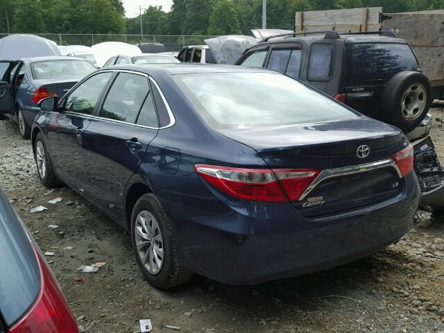 4T4BF1FK7GR549544 - 2016 TOYOTA CAMRY LE BLUE photo 3
