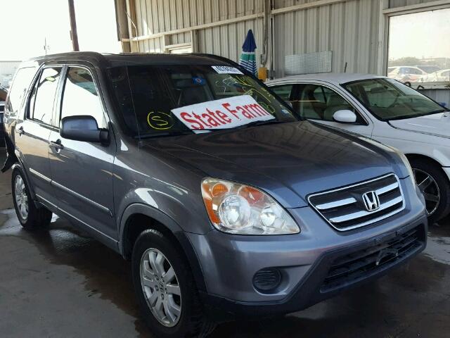 JHLRD78975C044948 - 2005 HONDA CR-V SE GRAY photo 1