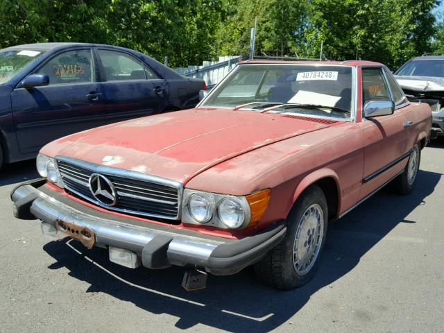 WDB10704412063775 - 1980 MERCEDES-BENZ 450 SL RED photo 2