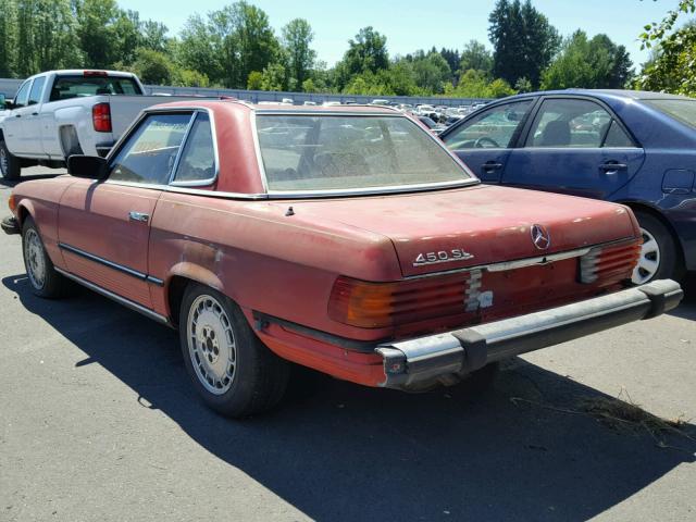 WDB10704412063775 - 1980 MERCEDES-BENZ 450 SL RED photo 3