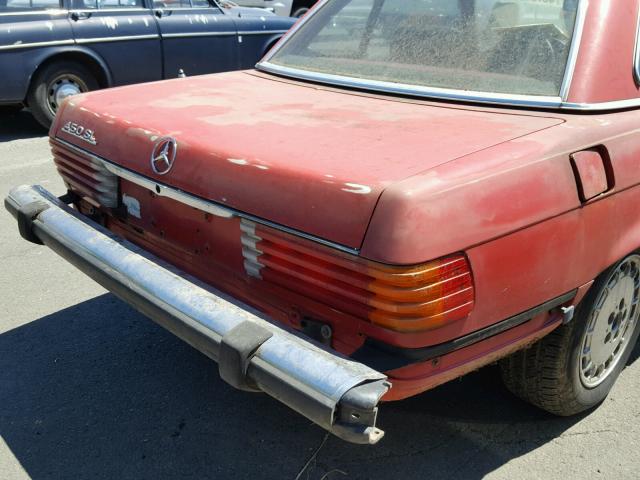 WDB10704412063775 - 1980 MERCEDES-BENZ 450 SL RED photo 9