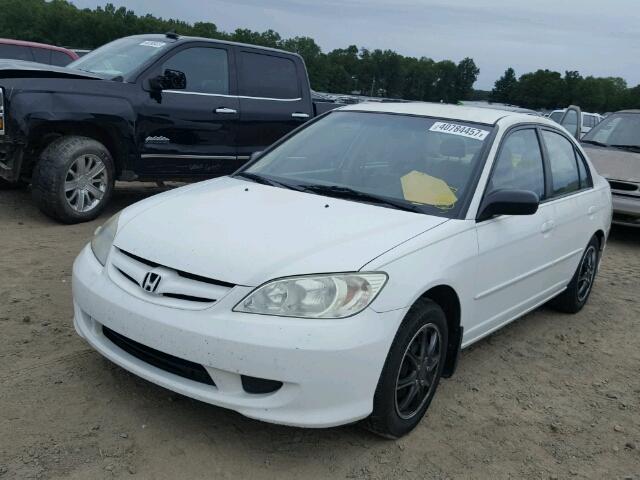 2HGES15535H519977 - 2005 HONDA CIVIC LX WHITE photo 2