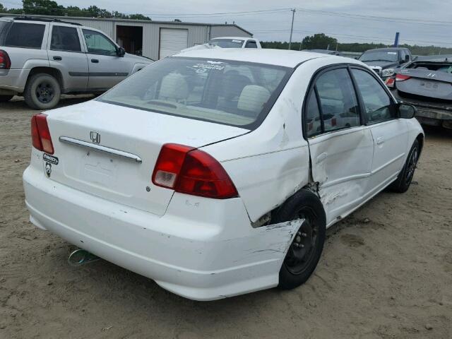 2HGES15535H519977 - 2005 HONDA CIVIC LX WHITE photo 4