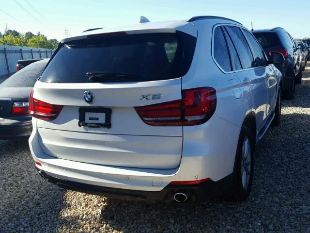 5UXKR0C57F0K54656 - 2015 BMW X5 XDRIVE3 WHITE photo 4