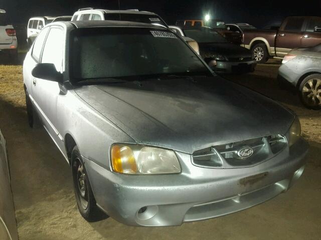 KMHCG35C02U186241 - 2002 HYUNDAI ACCENT GS SILVER photo 1