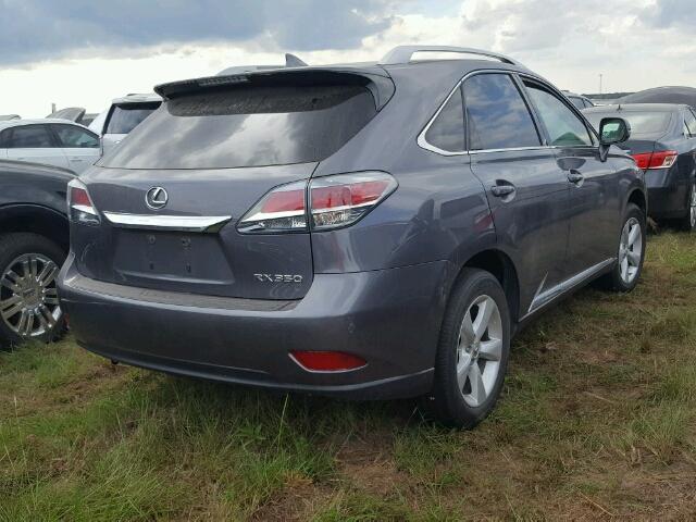 2T2BK1BA2EC230923 - 2014 LEXUS RX 350 GRAY photo 4