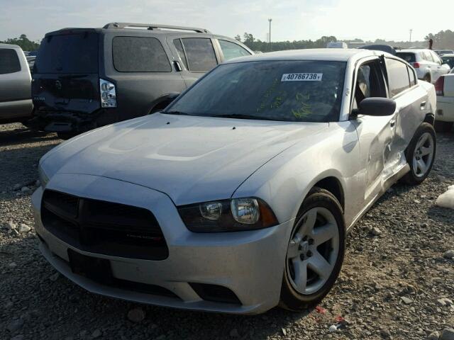 2C3CDXAT6EH349710 - 2014 DODGE CHARGER PO SILVER photo 2