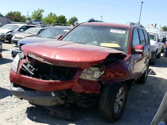 KNDJJ741495037792 - 2009 KIA BORREGO LX MAROON photo 2