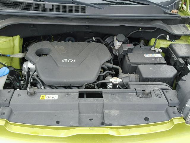 KNDJN2A21F7813459 - 2015 KIA SOUL GREEN photo 7