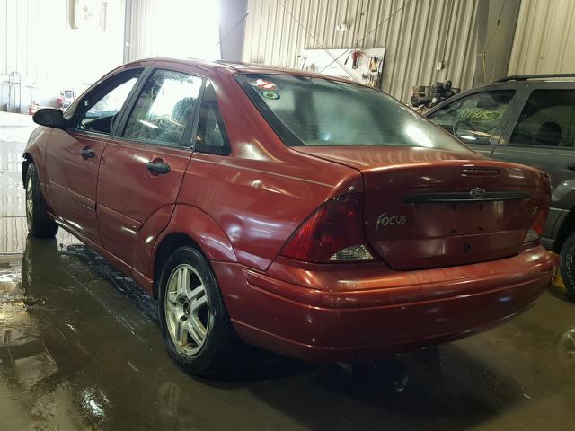 1FAFP34372W340344 - 2002 FORD FOCUS SE RED photo 3