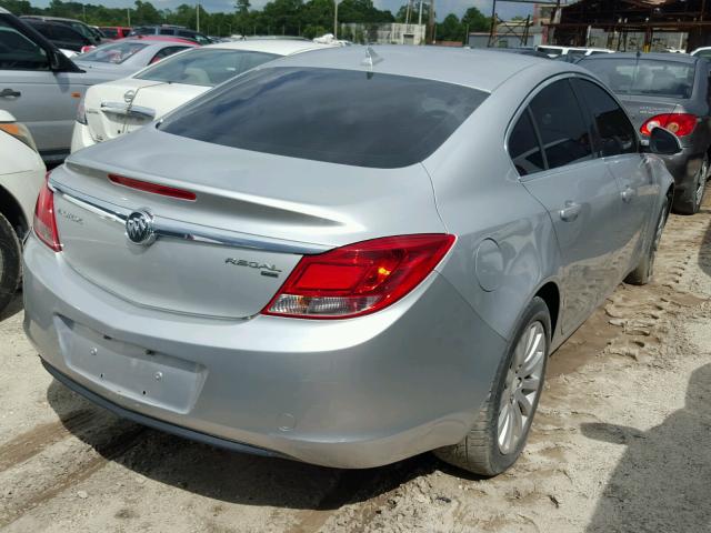 W04GN5EC6B1141288 - 2011 BUICK REGAL SILVER photo 4