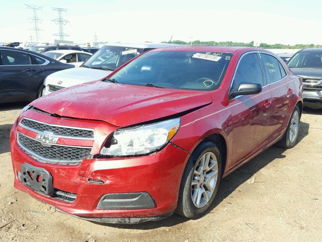 1G11D5RR8DF101709 - 2013 CHEVROLET MALIBU 1LT RED photo 2