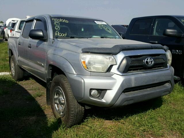 5TFJU4GN0EX052244 - 2014 TOYOTA TACOMA DOU SILVER photo 1