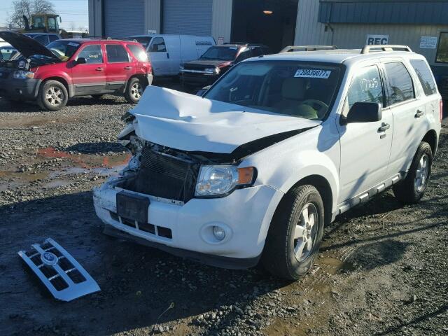 1FMCU0D79AKD21321 - 2010 FORD ESCAPE XLT WHITE photo 2