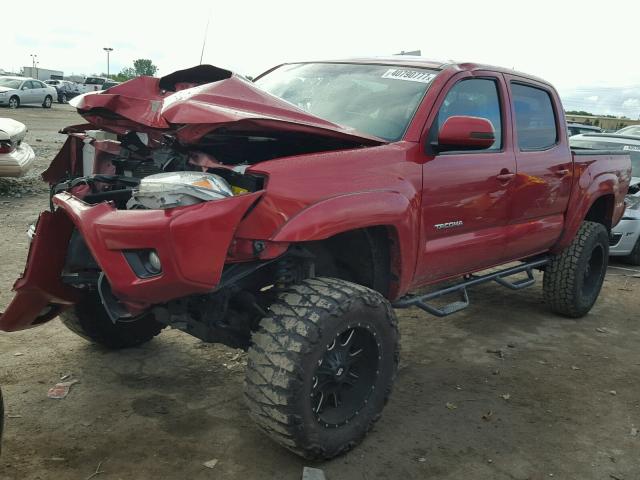 3TMLU4EN9DM120136 - 2013 TOYOTA TACOMA RED photo 2