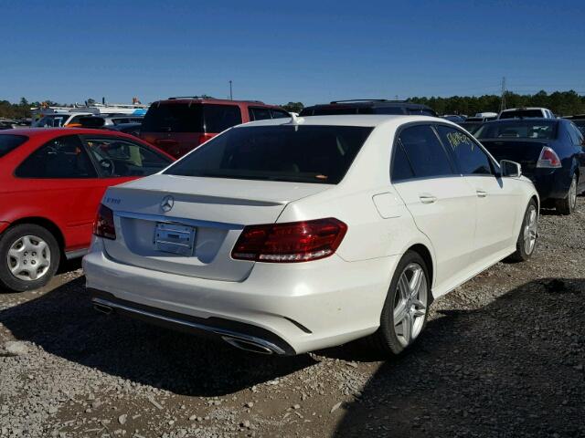 WDDHF5KB2EA924900 - 2014 MERCEDES-BENZ E 350 WHITE photo 4