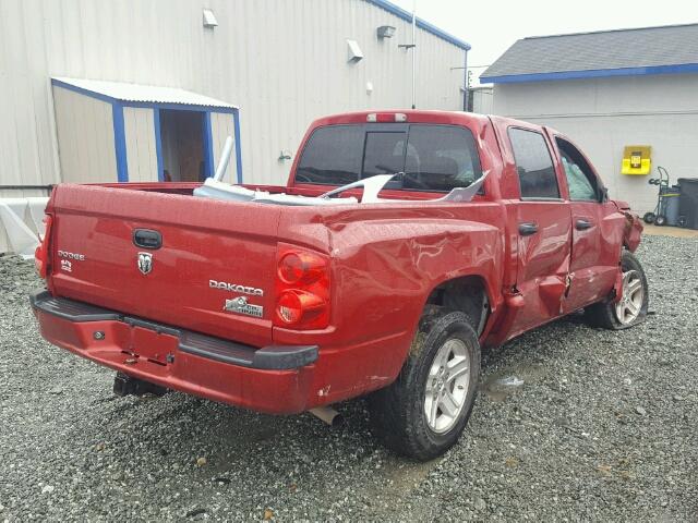 1D7CE3GK9AS116803 - 2010 DODGE DAKOTA BURGUNDY photo 4