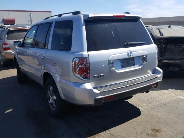 5FNYF28406B008713 - 2006 HONDA PILOT EX SILVER photo 3