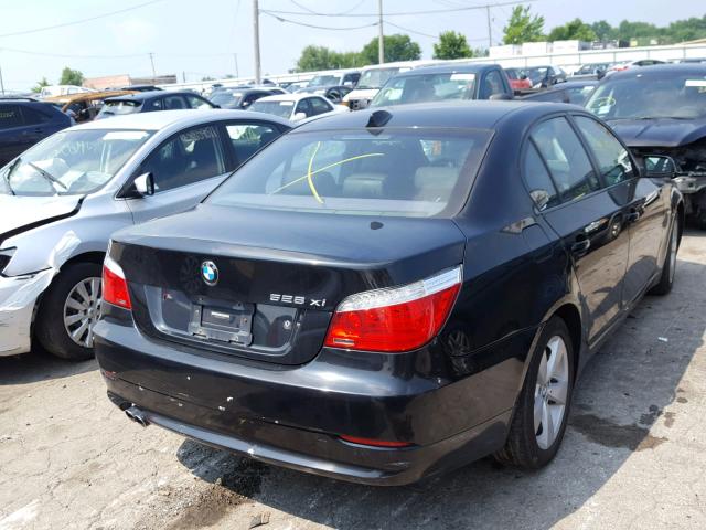 WBANV13578CZ52019 - 2008 BMW 528 XI BLACK photo 4