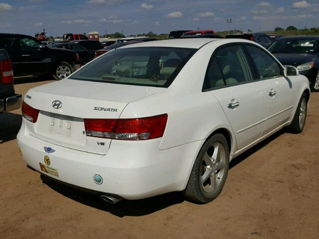 5NPEU46FX6H078715 - 2006 HYUNDAI SONATA GLS WHITE photo 4