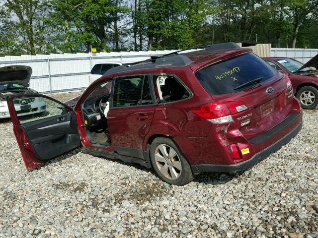 4S4BRBCC9C3203872 - 2012 SUBARU OUTBACK 2. RED photo 3