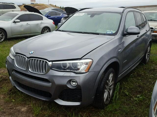 5UXWX7C55G0S15825 - 2016 BMW X3 GRAY photo 2