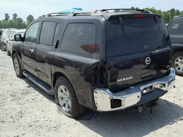 5N1BA08AX7N713399 - 2007 NISSAN ARMADA SE BLACK photo 3