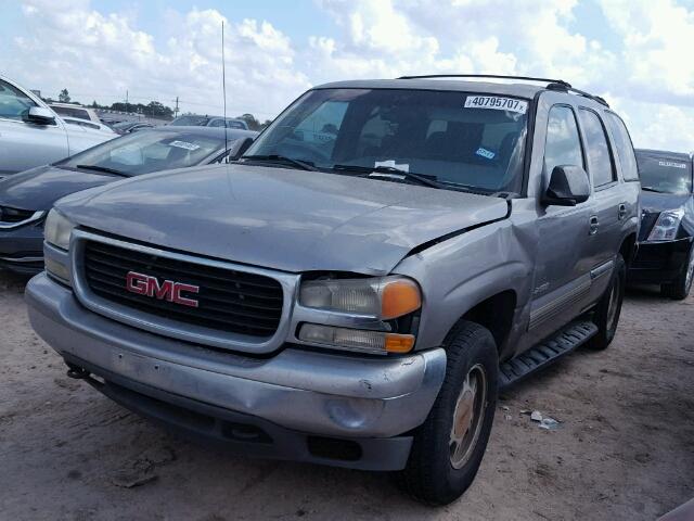 1GKEC13T71R149516 - 2001 GMC YUKON GRAY photo 2