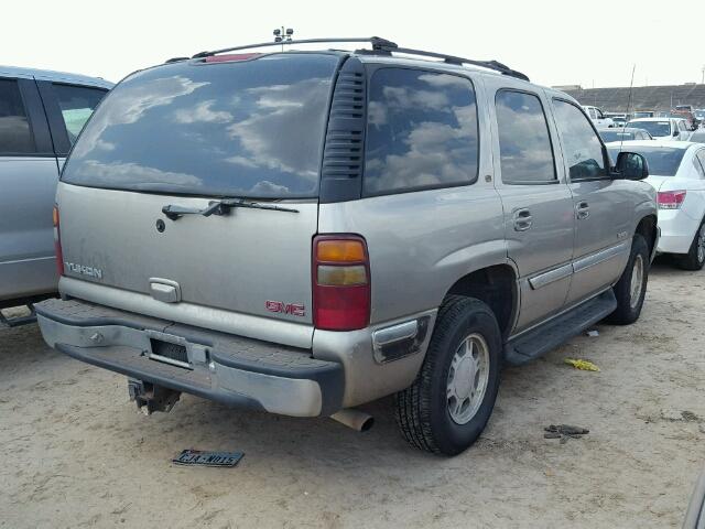 1GKEC13T71R149516 - 2001 GMC YUKON GRAY photo 4