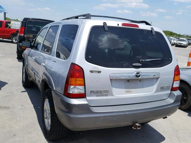 4F2YU091X2KM46988 - 2002 MAZDA TRIBUTE LX SILVER photo 3