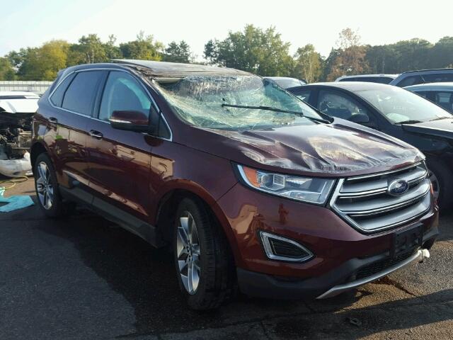 2FMPK4K81GBB11342 - 2016 FORD EDGE TITAN MAROON photo 1