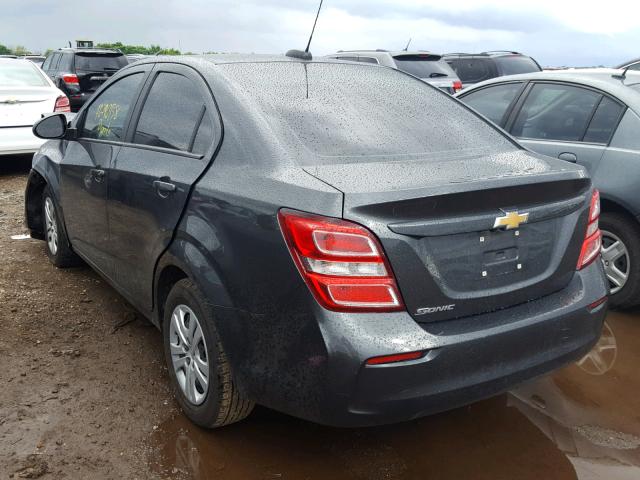 1G1JB5SH1H4103908 - 2017 CHEVROLET SONIC LS 灰色 照片 3
