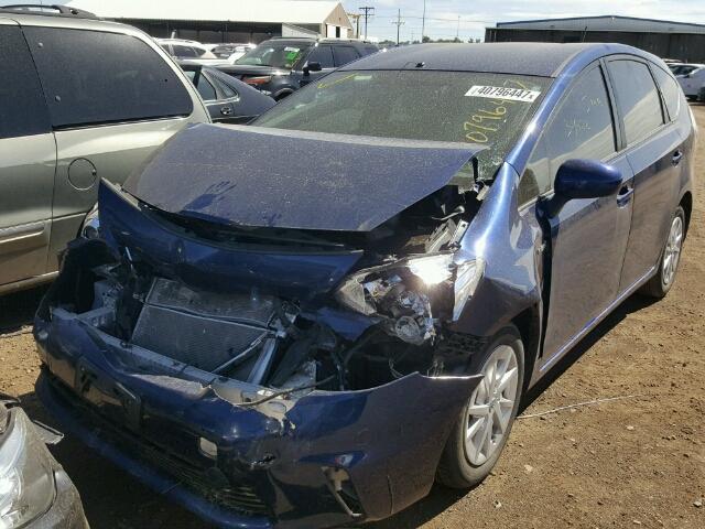 JTDZN3EU4D3259164 - 2013 TOYOTA PRIUS V BLUE photo 2