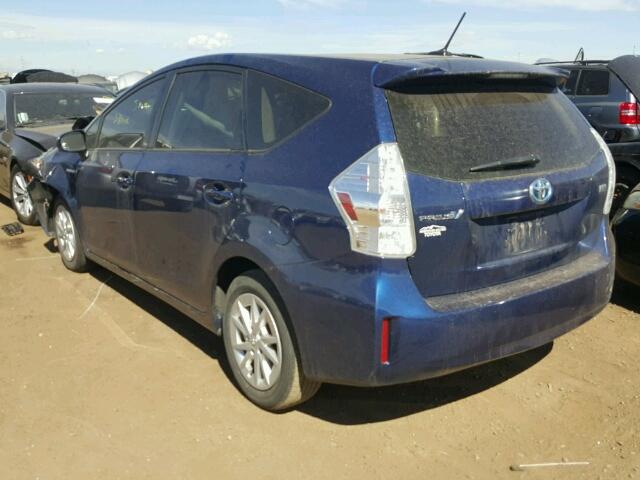 JTDZN3EU4D3259164 - 2013 TOYOTA PRIUS V BLUE photo 3