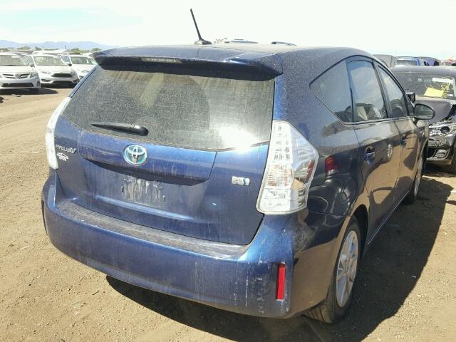 JTDZN3EU4D3259164 - 2013 TOYOTA PRIUS V BLUE photo 4