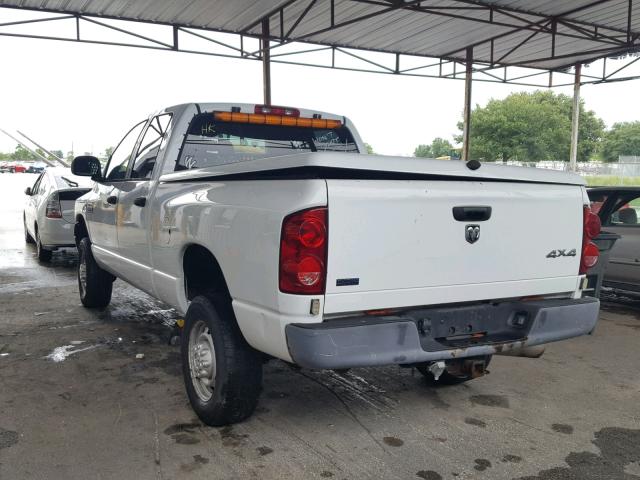 3D7KS28A08G216455 - 2008 DODGE RAM 2500 S WHITE photo 3