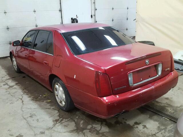 1G6KF54961U247730 - 2001 CADILLAC DEVILLE DT RED photo 3