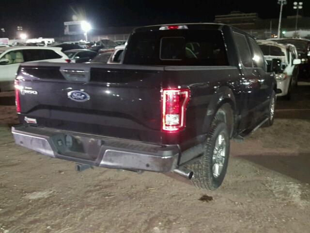 1FTEW1CG2FKE14512 - 2015 FORD F150 SUPER BLACK photo 4