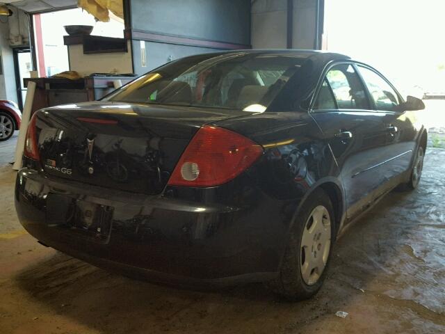 1G2ZF58B074151825 - 2007 PONTIAC G6 VALUE L BLACK photo 4