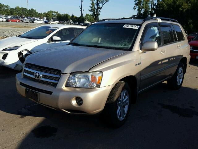 JTEDW21A260014117 - 2006 TOYOTA HIGHLANDER BEIGE photo 2